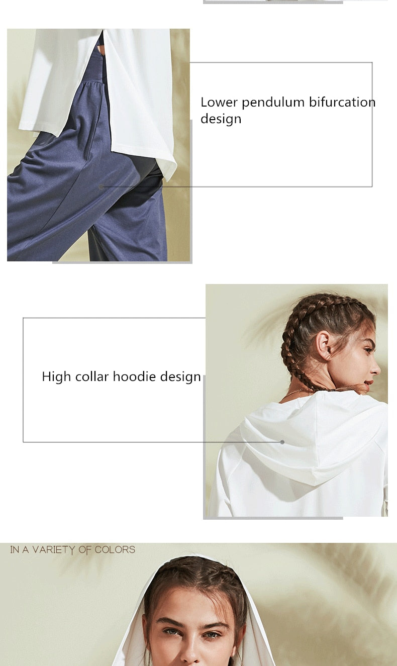 Hooded Training Running T-shirt Loose Fitness Clothing Gym Breathable Quick-dry Long Sleeved Yoga shirt Top The Clothing Company Sydney