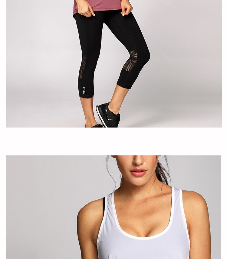 Women's Vest Tops Activewear Mesh Workout Sports Racerback Tank Tops Sleeveless Back Hollow Out Pullover T-shirt The Clothing Company Sydney