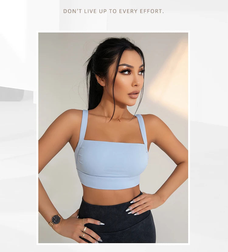 Shockproof Sports Bra Women's Vest Style Removable Padding Running Training Fitness Clothing Yoga Top - The Clothing Company Sydney