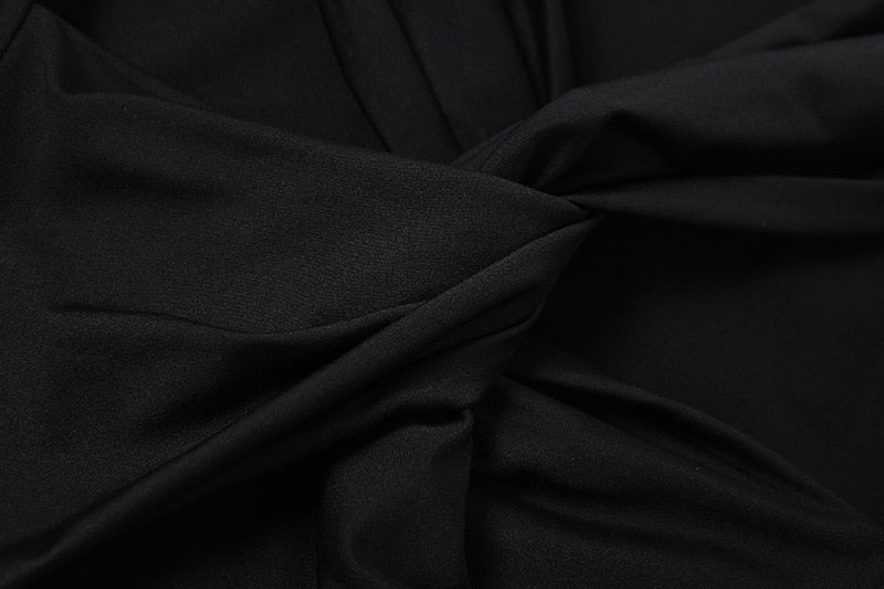 Cut Out Black Mini Dresses Club Party Outfits for Women Elegant Long Sleeve Solid Bodycon Dress The Clothing Company Sydney