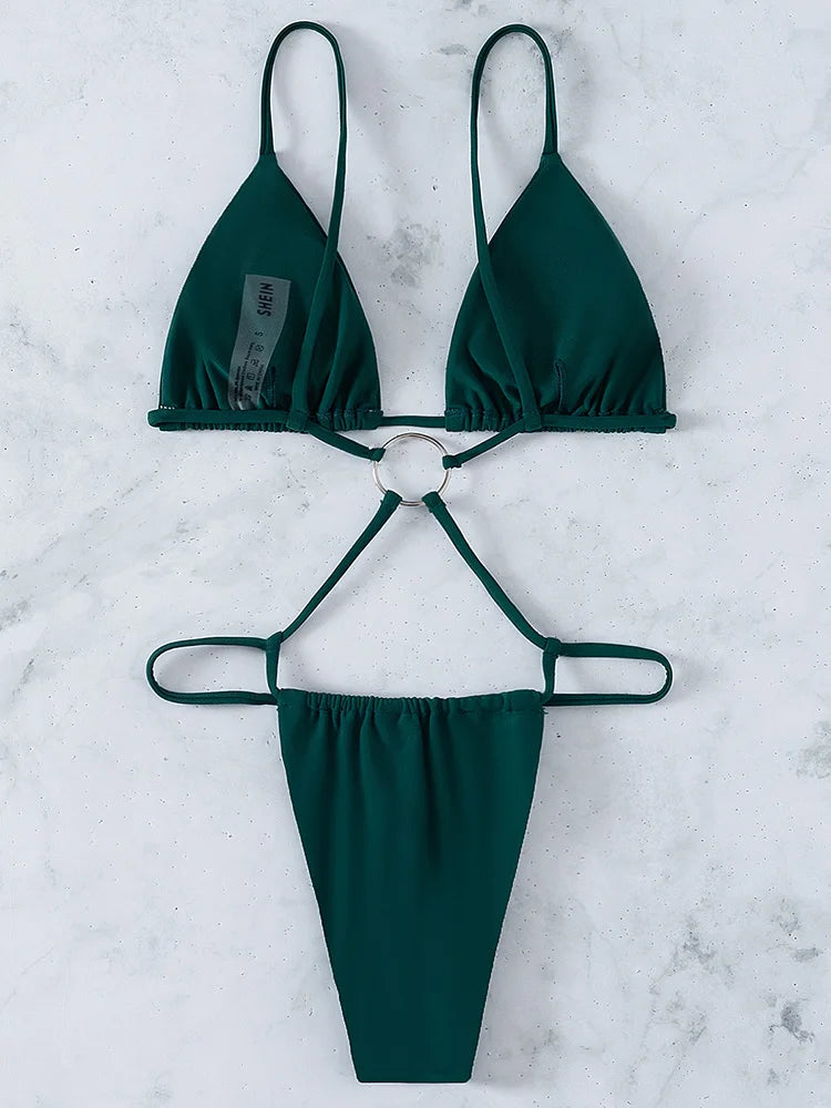 Extreme Mini Micro String Women Swimwear One Piece Swimsuit Female Cross Backless Monokini High Cut Bathing Suit The Clothing Company Sydney