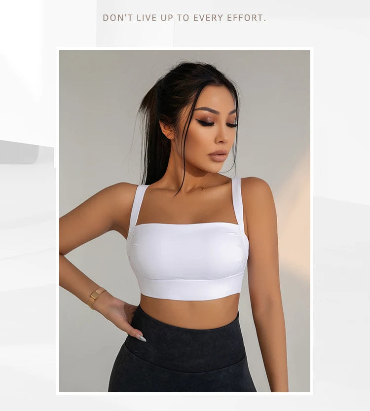 Shockproof Sports Bra Women's Vest Style Removable Padding Running Training Fitness Clothing Yoga Top - The Clothing Company Sydney