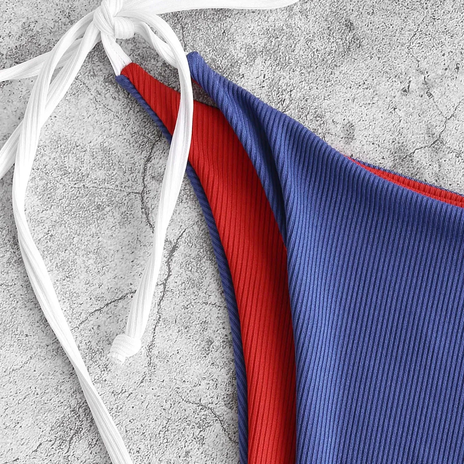 Women's Swimwear Lingerie Set Swimsuit Striped Push Up High Cut High Waist Halter Bikini Set Two Piece Swimsuit - The Clothing Company Sydney