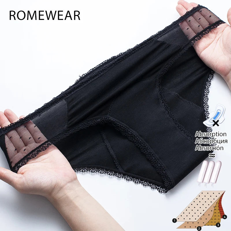 Menstrual Panties For Women Period Underwear 4 Layer Plus Size Heavy Flow Absorbency Leakproof Physiological Sanitary Lingerie - The Clothing Company Sydney