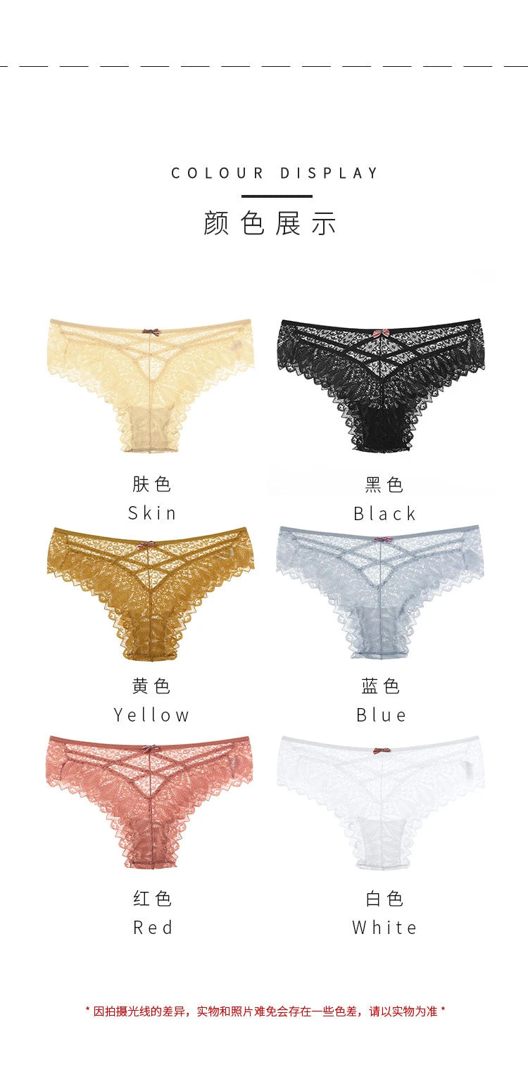 Women's Panties Lace Underwear Sexy Low-Waist Briefs Hollow Out G String Underpants Lingerie The Clothing Company Sydney