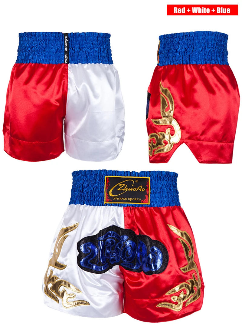 Thai Boxing Shorts Muay Thai Fightwear Men Women Boy Girl Kids Muaythai Grappling Kickboxing Match Training Uniform MMA Boxer Pants The Clothing Company Sydney
