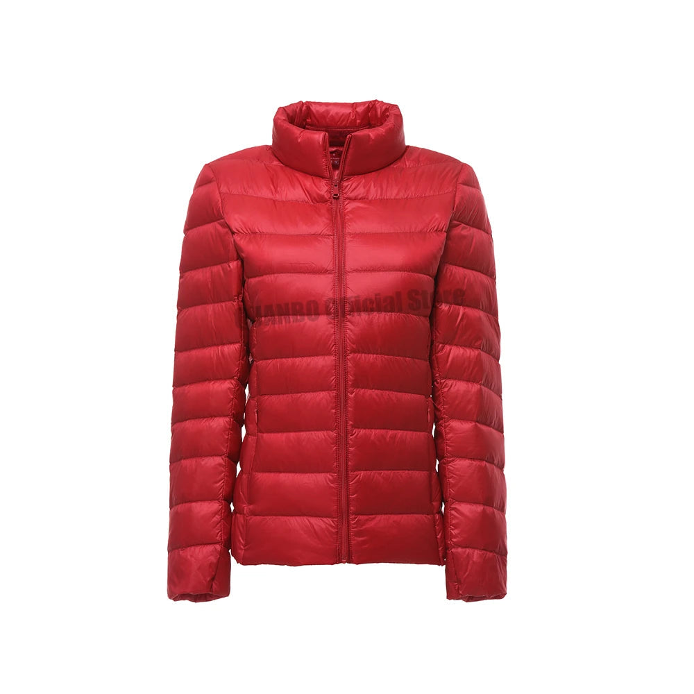 Women Spring Jacket Fashion Short Ultra Lightweight Packable Puffer Coats 15 Colors Female Down Warm Korean Slim Fit Parkas 5XL The Clothing Company Sydney