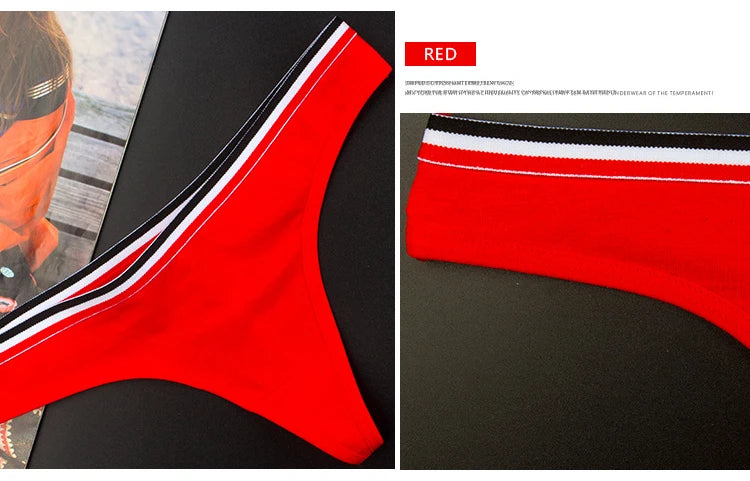 Sports Style Low Waist Thong  No Trace Cotton T Panties  G String Bikini Underwear - The Clothing Company Sydney