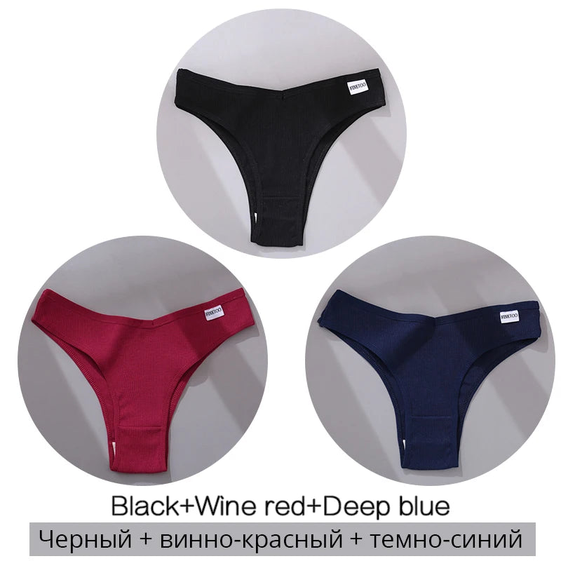 3 Pack Cotton Women's Panties Low Rise Female Seamless Underwear Breathable Underpants Intimates Lingerie The Clothing Company Sydney