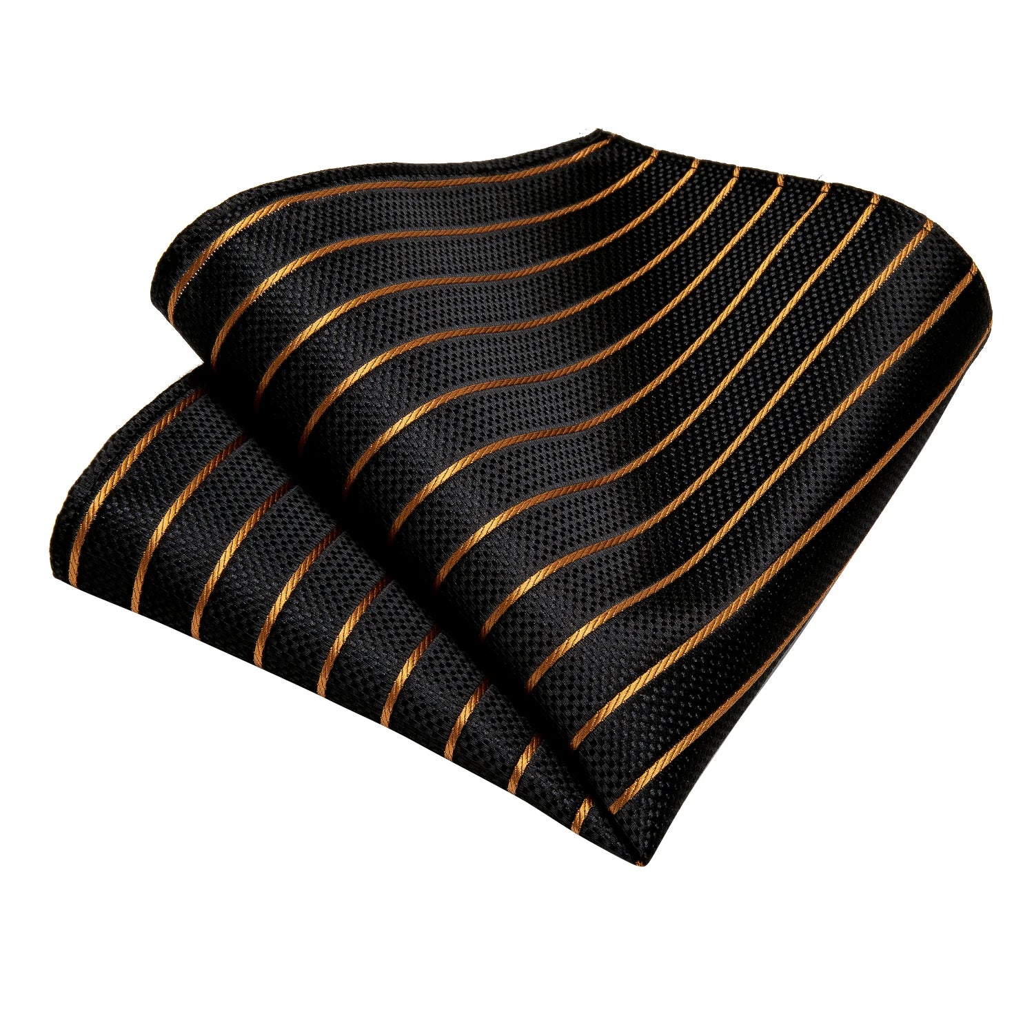 Fashion Men's Tie Luxury Gold Blue Black Striped Paisley Silk Wedding Tie For Men Designer Hanky Cufflinks Gift Tie Set - The Clothing Company Sydney