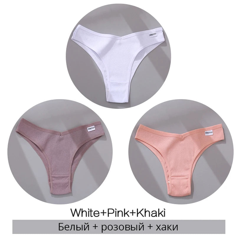 3 Pack Cotton Women's Panties Low Rise Female Seamless Underwear Breathable Underpants Intimates Lingerie The Clothing Company Sydney