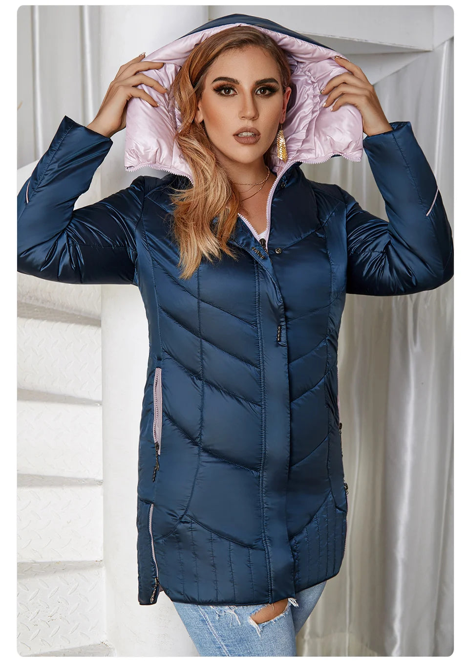 Women's winter Coat Casual Parkas Hooded Coats Plus Size Jacket - The Clothing Company Sydney