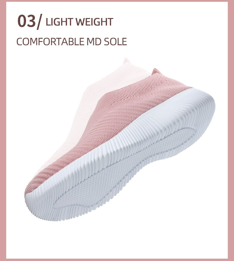 Women's Vulcanized Shoes High Quality Women Sneakers Slip On Flats Shoes Women Loafers Walking Flats The Clothing Company Sydney