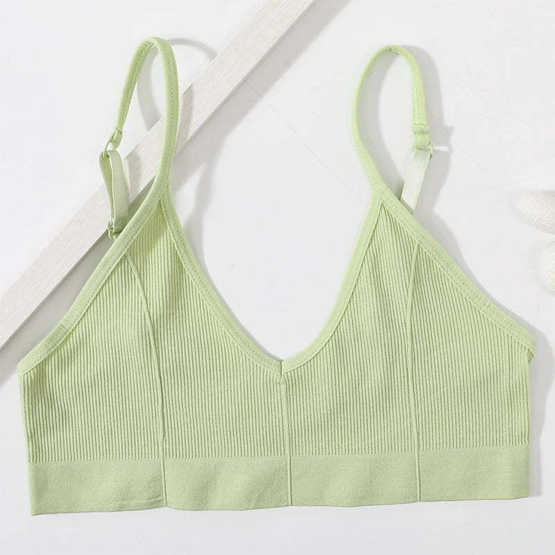 Seamless Tube Tops Bras U-shaped Back Lingerie Bralette Adjust Strap Bandeau Bra Ribbed Sports Underwear The Clothing Company Sydney