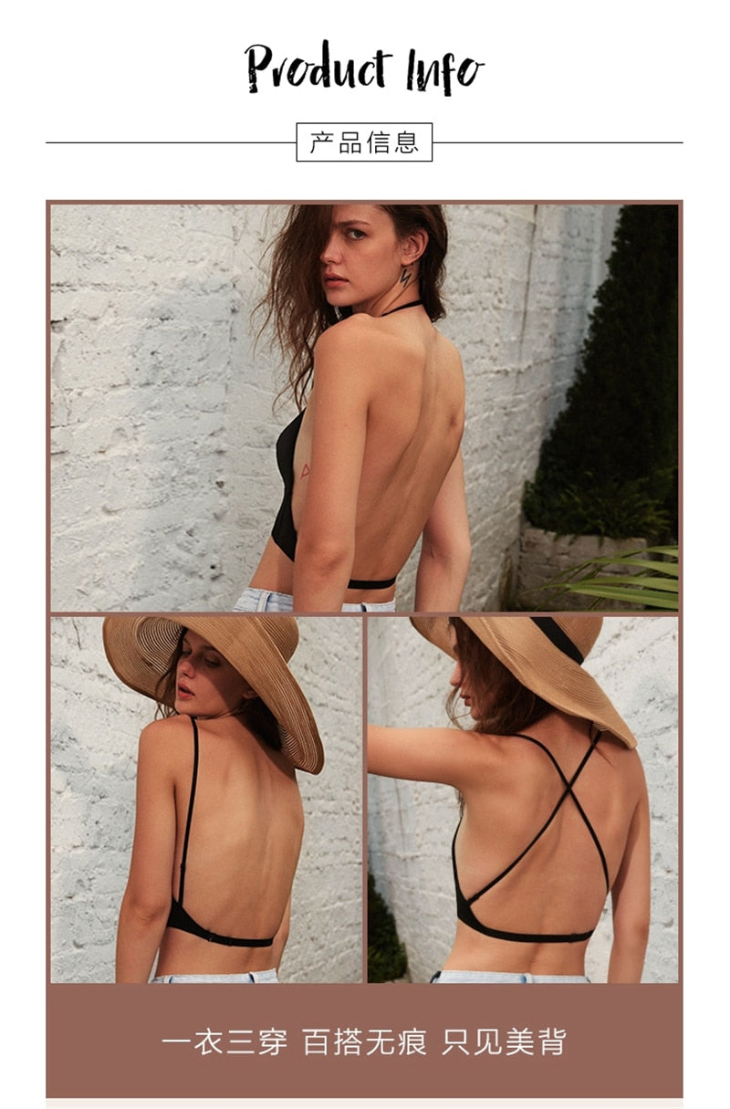3 Styles Bra Open Back Wireless Underwear U-Shape Big Backless Lingerie Bralette The Clothing Company Sydney