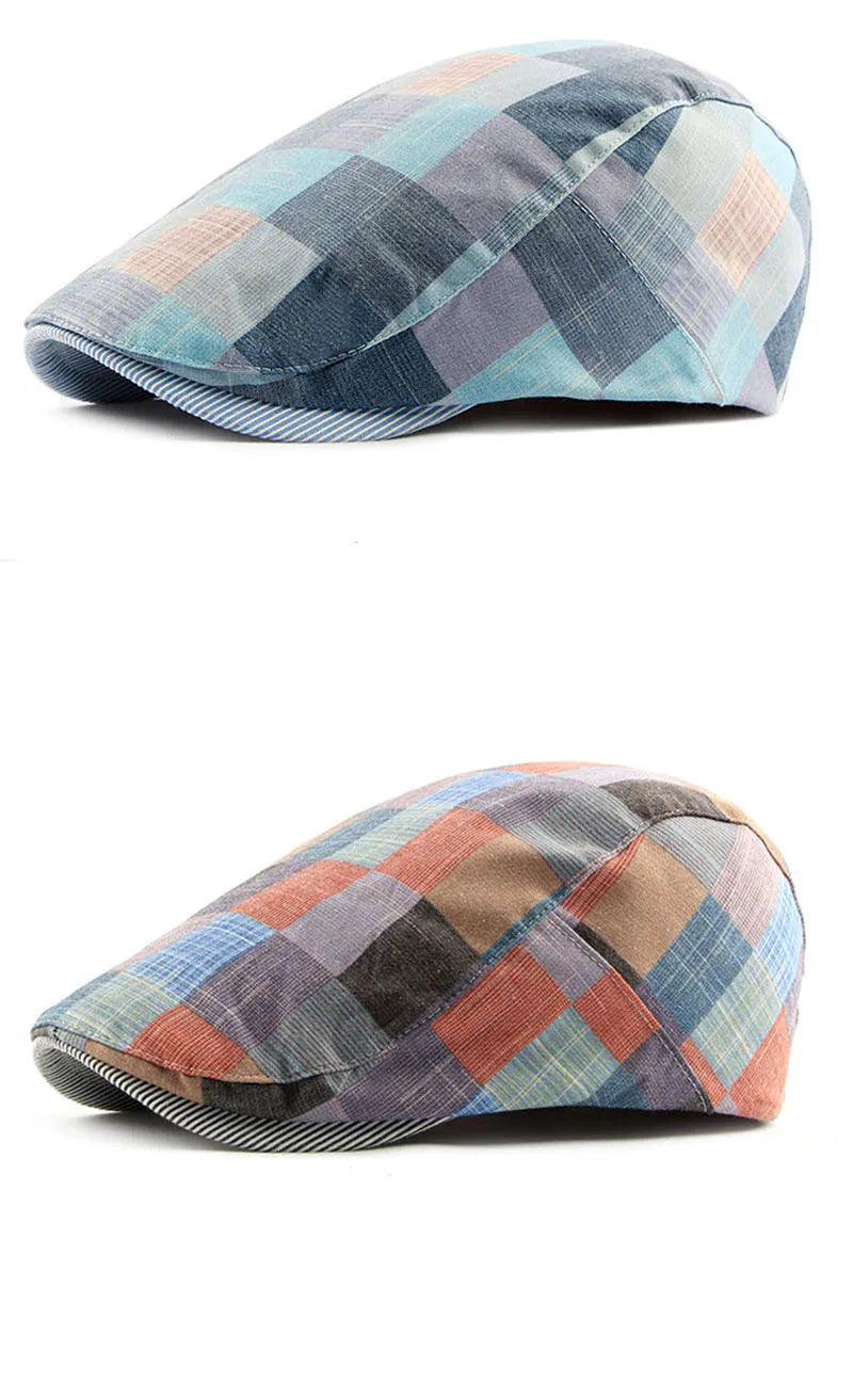 Men Autumn Peaked Cap Women Retro Style Pattern Beret Outdoor Casual Fashion Trend Forward Ivy Newsboy Hat - The Clothing Company Sydney