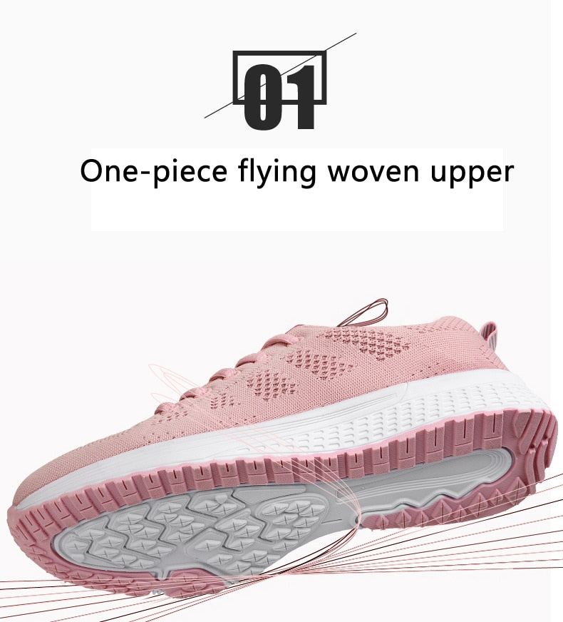 Women's Casual Shoes Breathable Walking Mesh Lace Up Flat Shoes Sneakers The Clothing Company Sydney