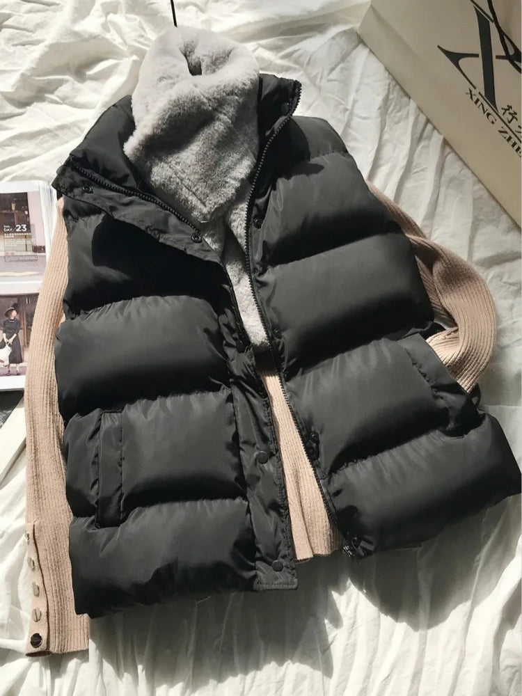 Women's Winter Warm Cotton Padded Puffer Vests Sleeveless Parkas Jacket The Clothing Company Sydney