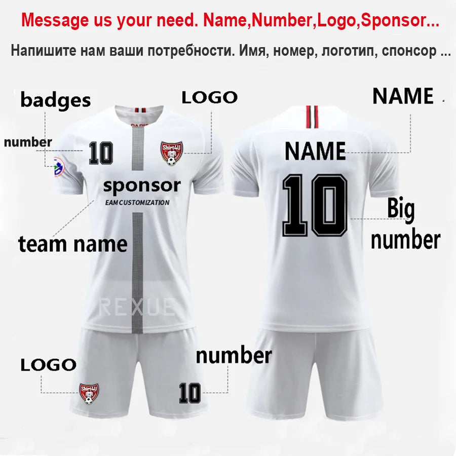 Mens Womens Kids Long Sleeve Football Jersey Set  Team Soccer Training Match Sports Uniform Suit The Clothing Company Sydney