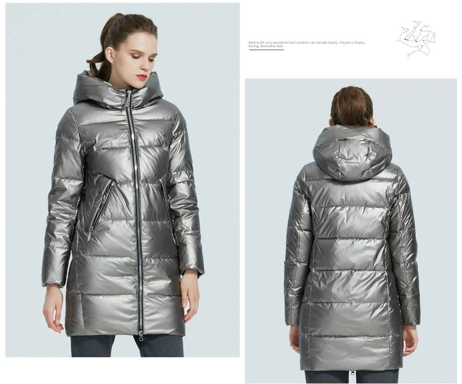 Women's Hooded Winter jacket fashion casual slim long warm cotton coat ladies parkas - The Clothing Company Sydney