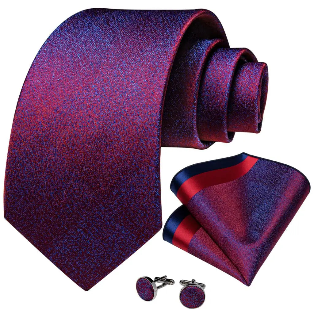 Men's Ties 8cm Wide Silk Neck Tie For Wedding Party Accessories Pocket Square Cufflinks Brooch Pin Set - The Clothing Company Sydney