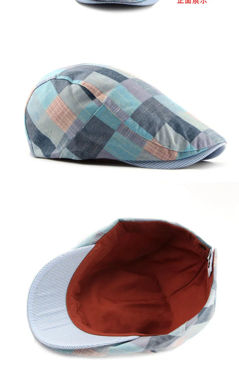 Men Autumn Peaked Cap Women Retro Style Pattern Beret Outdoor Casual Fashion Trend Forward Ivy Newsboy Hat - The Clothing Company Sydney