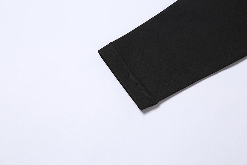 Cut Out Black Mini Dresses Club Party Outfits for Women Elegant Long Sleeve Solid Bodycon Dress The Clothing Company Sydney