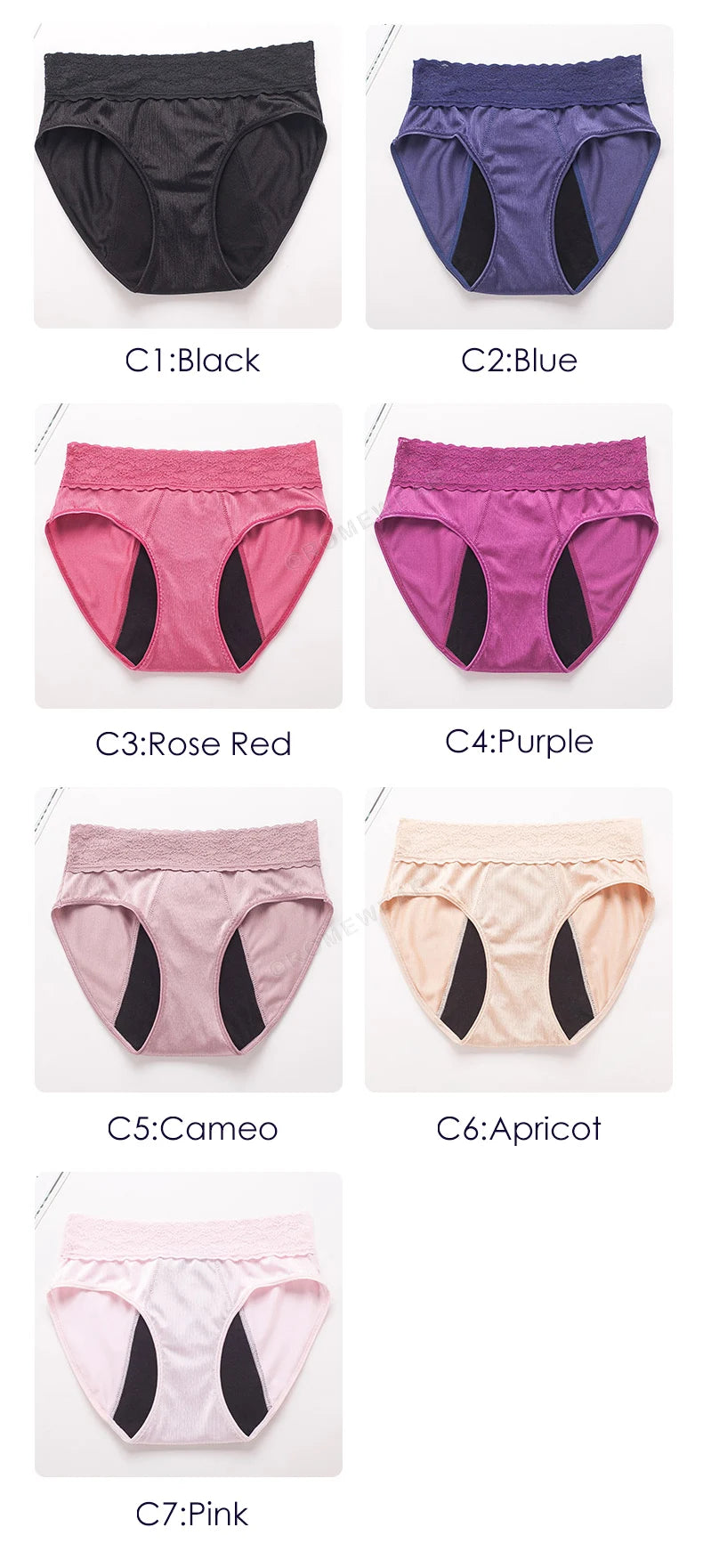 Menstrual Panties For Women Period Underwear 4 Layer Plus Size Heavy Flow Absorbency Leakproof Physiological Sanitary Lingerie - The Clothing Company Sydney