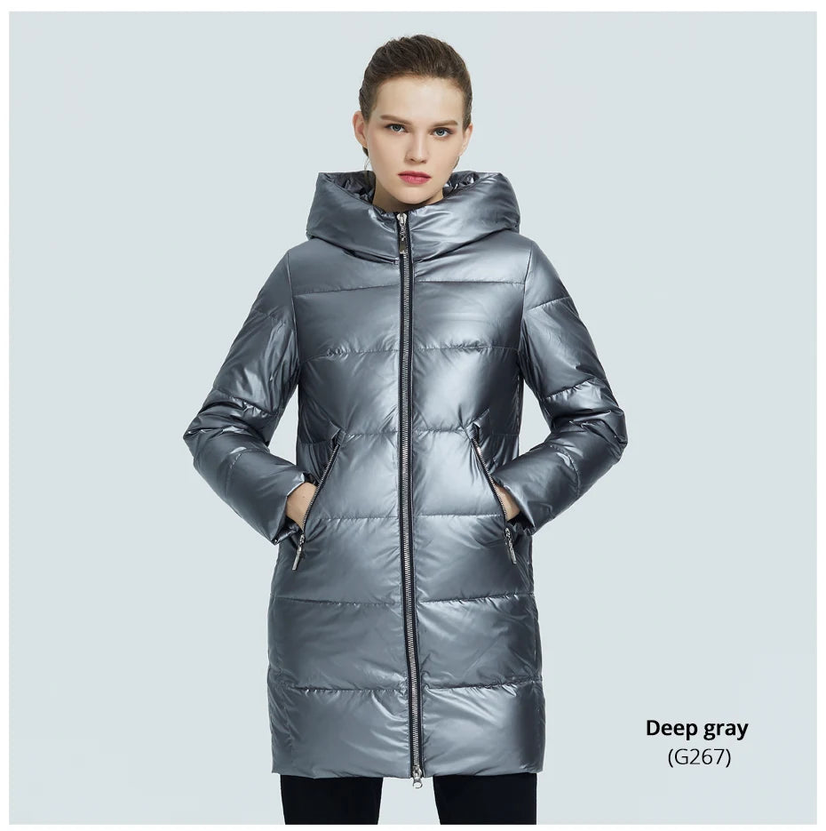 Women's Hooded Winter jacket fashion casual slim long warm cotton coat ladies parkas - The Clothing Company Sydney