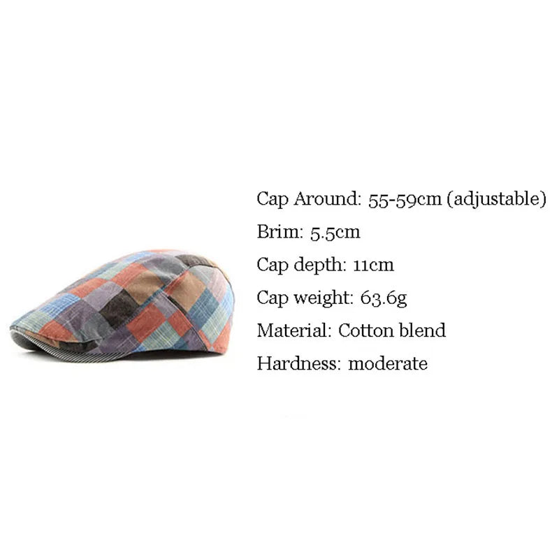 Men Autumn Peaked Cap Women Retro Style Pattern Beret Outdoor Casual Fashion Trend Forward Ivy Newsboy Hat - The Clothing Company Sydney