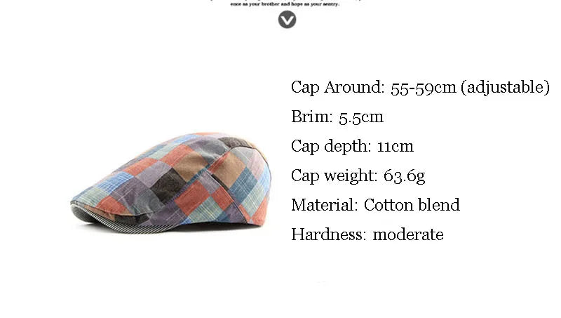Men Autumn Peaked Cap Women Retro Style Pattern Beret Outdoor Casual Fashion Trend Forward Ivy Newsboy Hat - The Clothing Company Sydney