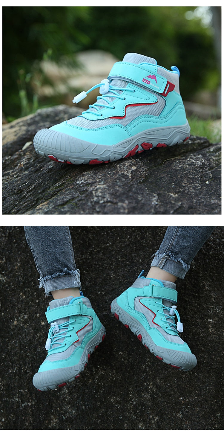 Autumn Hiking Shoes Kids Outdoor Sneakers Boys Girls Ankle Trekking Shoes Children Winter Hiking Boots Breathable Anti-Slip Shoe The Clothing Company Sydney