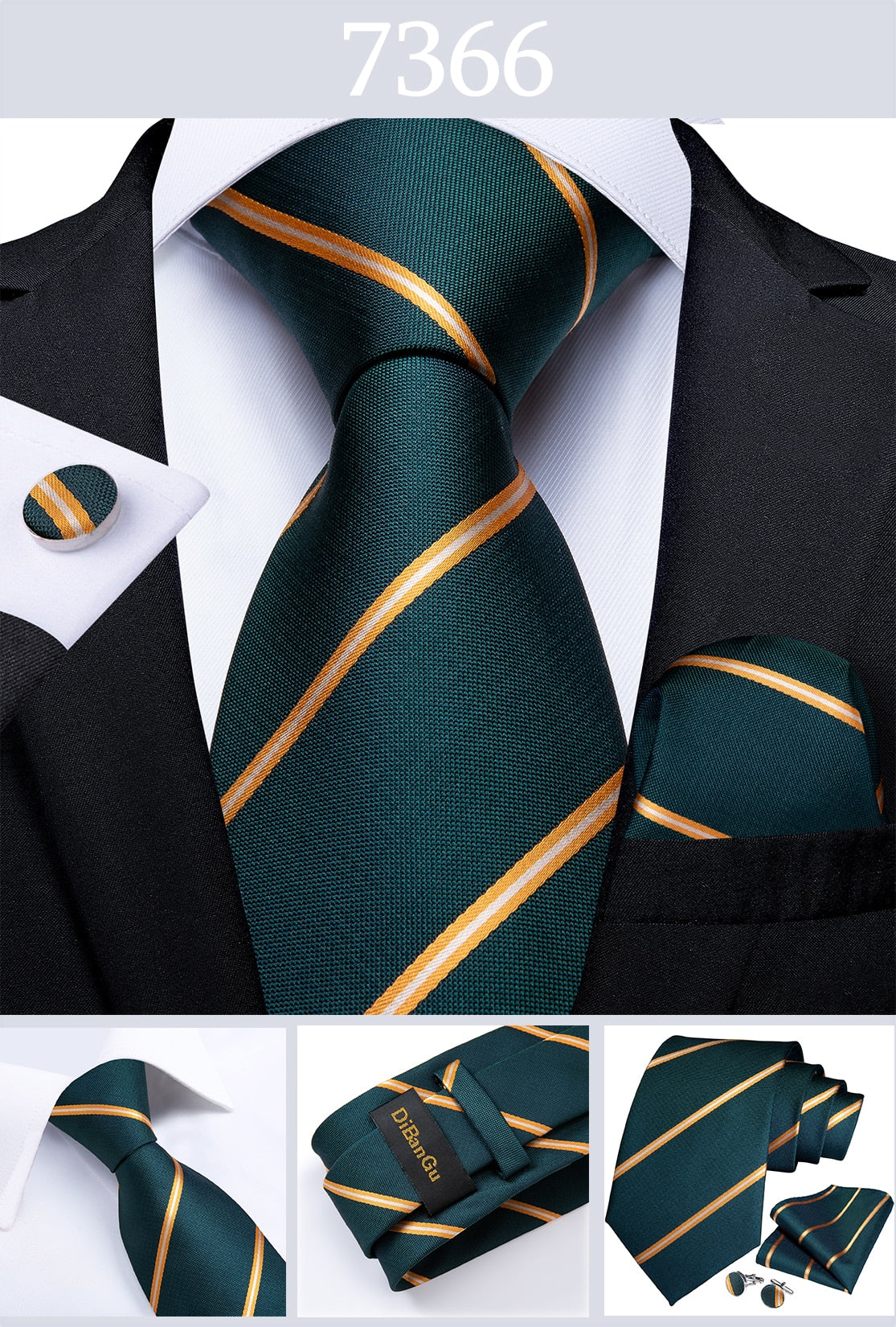 Men's Tie Teal Green Paisley Novelty Design Silk Wedding Tie for Men Handky cufflink Tie Set Party Business Fashion Set The Clothing Company Sydney