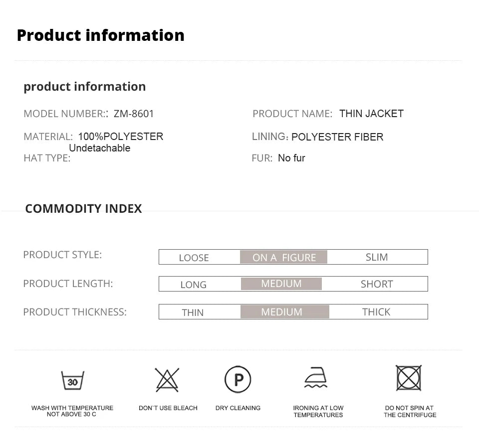 Women's Autumn coat Outwear trend Jacket Short Parkas Padded casual Warm Plus size Jacket - The Clothing Company Sydney