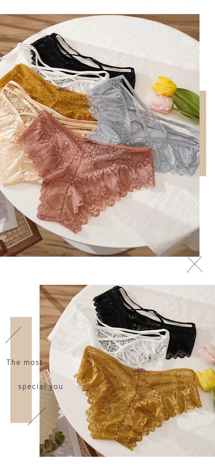 Women's Panties Lace Underwear Sexy Low-Waist Briefs Hollow Out G String Underpants Lingerie The Clothing Company Sydney
