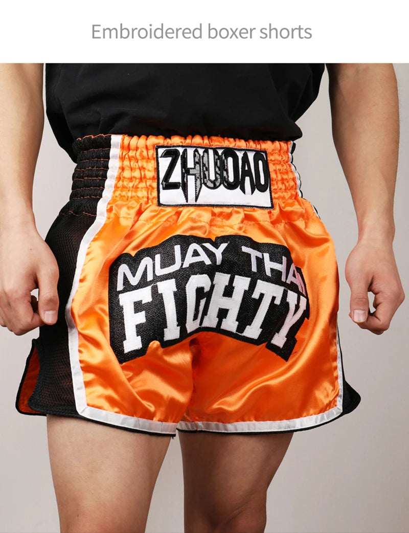 Thai Boxing Shorts Muay Thai Fightwear Men Women Boy Girl Kids Muaythai Grappling Kickboxing Match Training Uniform MMA Boxer Pants The Clothing Company Sydney