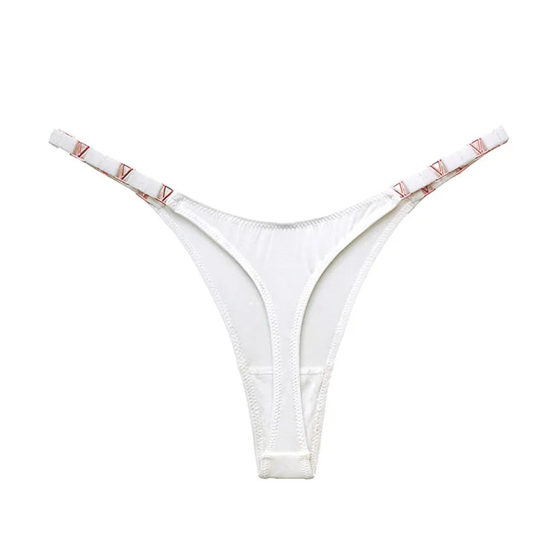 Seamless Thong Women's Underwear Briefs Panties Zebra Flower Low Rise Metal Buckle G String Bikini Undies The Clothing Company Sydney