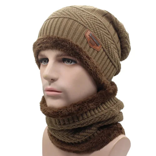 Winter Beanie Knitted Hat Scarf Skullies Beanies Men Winter Hats For Men Women Caps Mask Hats