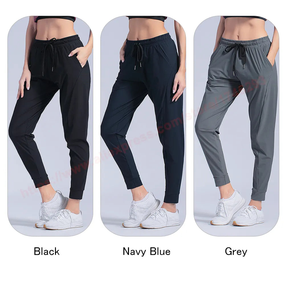 Women's Sportswear Trousers Nylon Quick Dry Running Pants Causal Breathable Drawstring Pocket Yoga Joggers Women Sweatpants The Clothing Company Sydney