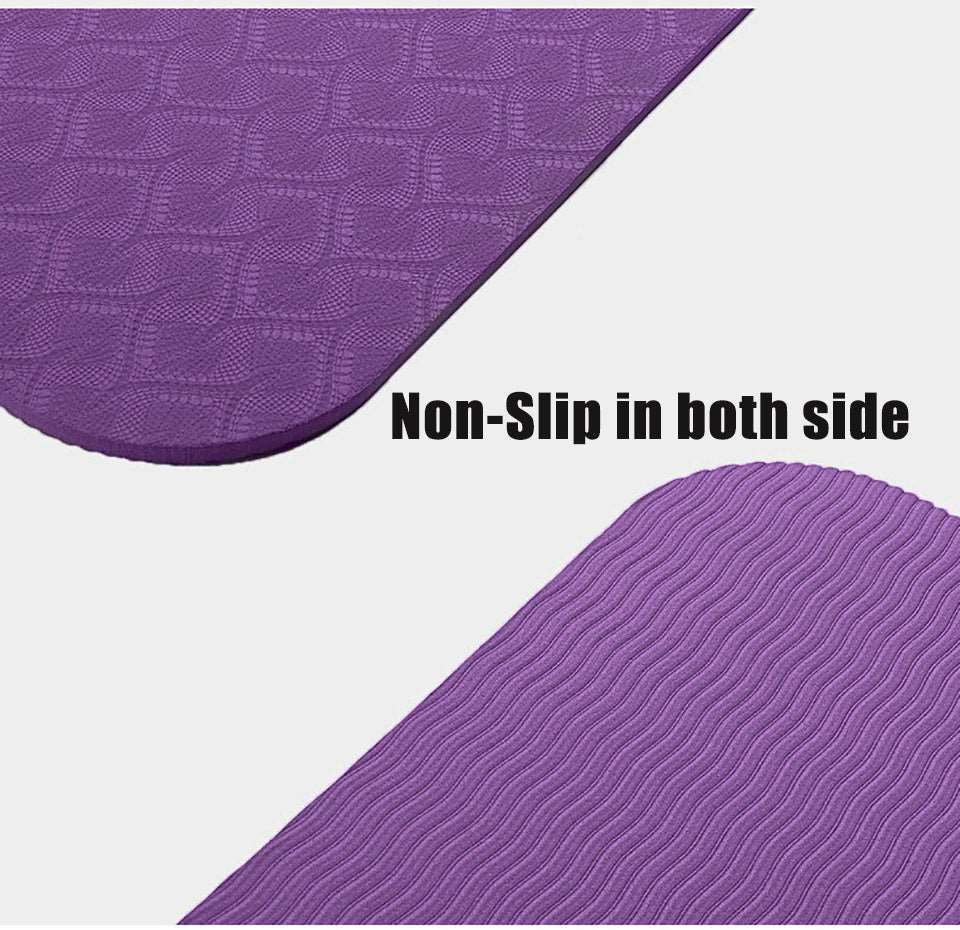 1830*610*6mm TPE Yoga Mat with Position Line Non Slip Carpet Mat For Beginner Environmental Fitness Gymnastics Mats with Carry Bag The Clothing Company Sydney