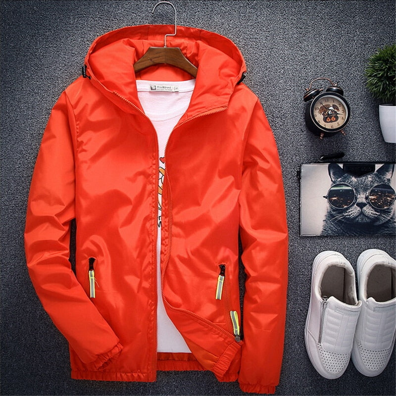 Jacket Men's Large Size Summer Bomber Spring Windbreaker cloth Streetwear Coat Hood 2022 Fashion Male Clothing 7XL Plus Size 6XL The Clothing Company Sydney