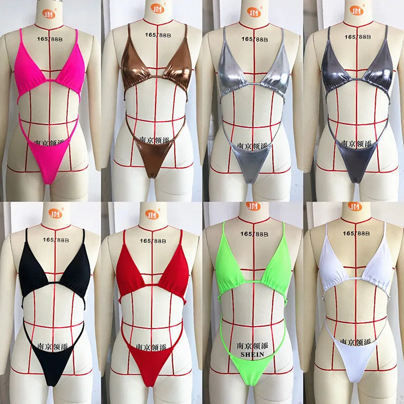 Extreme Mini Micro String Women Swimwear One Piece Swimsuit Female Cross Backless Monokini High Cut Bathing Suit The Clothing Company Sydney