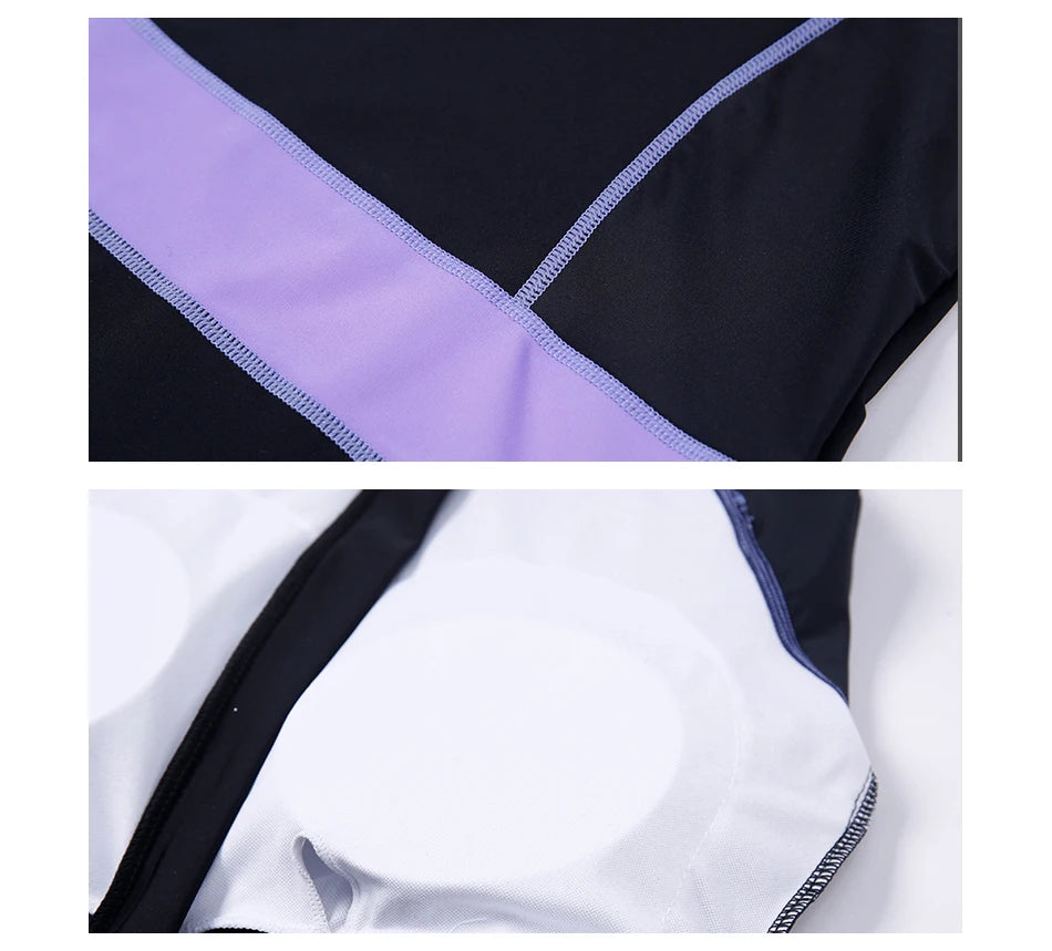 Two Piece Skirt Swimsuit For Women Sports Surf Suit Tankini Long Pants Bathing suit With Zipper Sleeve Swimwear - The Clothing Company Sydney