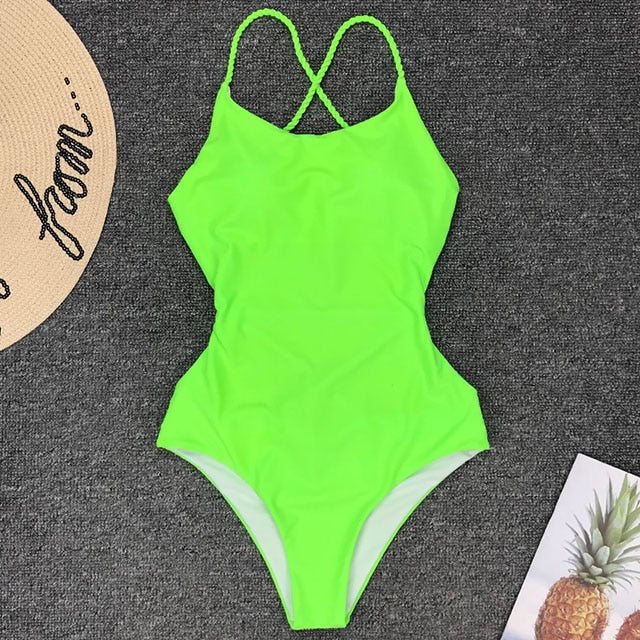 Sexy One Piece Swimsuit Black Monokini Backless Trikini 2020 Swimwear Women Bikinis Thong Triquini Female Bandage Bathing Suits The Clothing Company Sydney