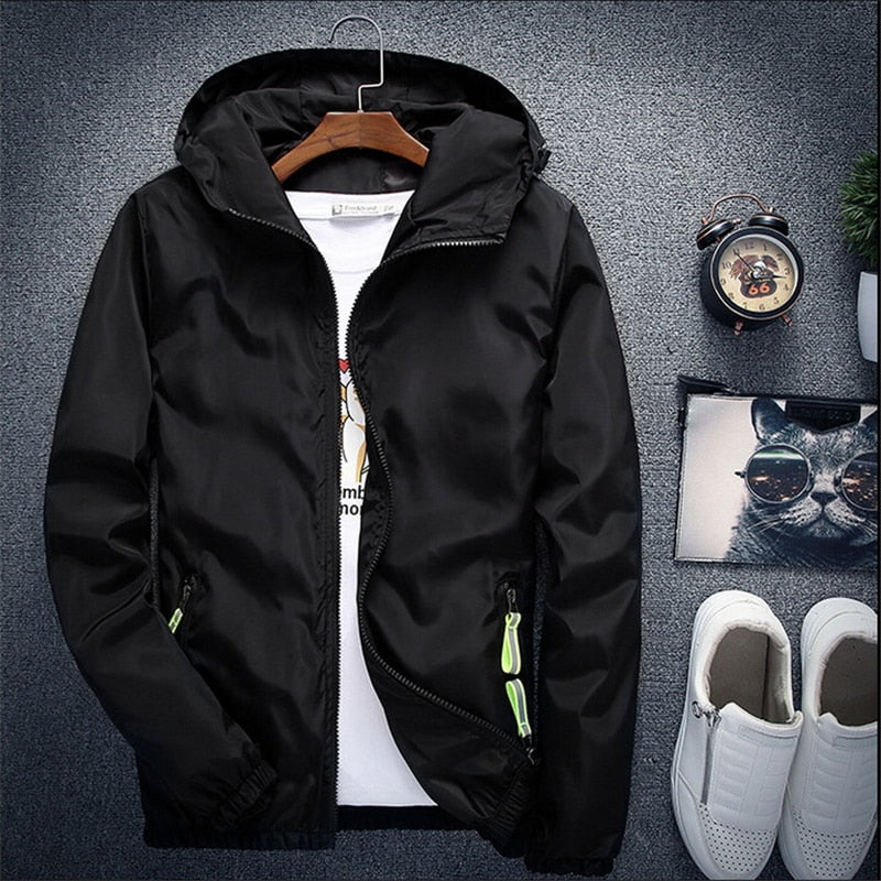 Jacket Men's Large Size Summer Bomber Spring Windbreaker cloth Streetwear Coat Hood 2022 Fashion Male Clothing 7XL Plus Size 6XL The Clothing Company Sydney