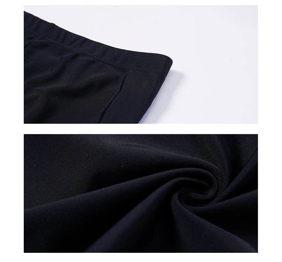 Two Piece Skirt Swimsuit For Women Sports Surf Suit Tankini Long Pants Bathing suit With Zipper Sleeve Swimwear - The Clothing Company Sydney