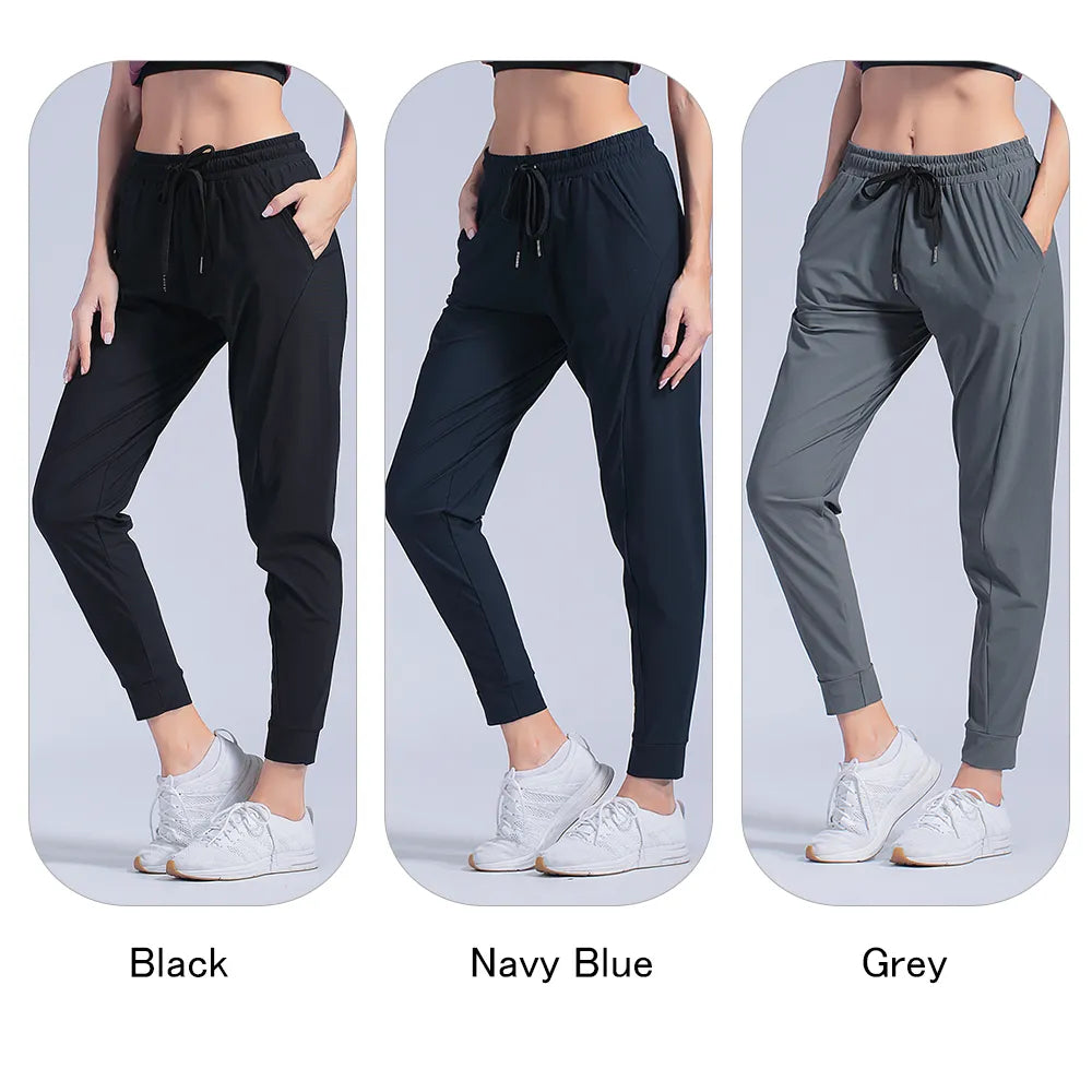 Women's Sportswear Trousers Nylon Quick Dry Running Pants Causal Breathable Drawstring Pocket Yoga Joggers Women Sweatpants The Clothing Company Sydney