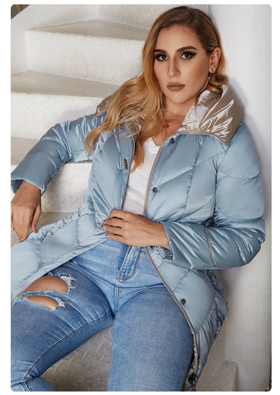 Women's winter Coat Casual Parkas Hooded Coats Plus Size Jacket - The Clothing Company Sydney