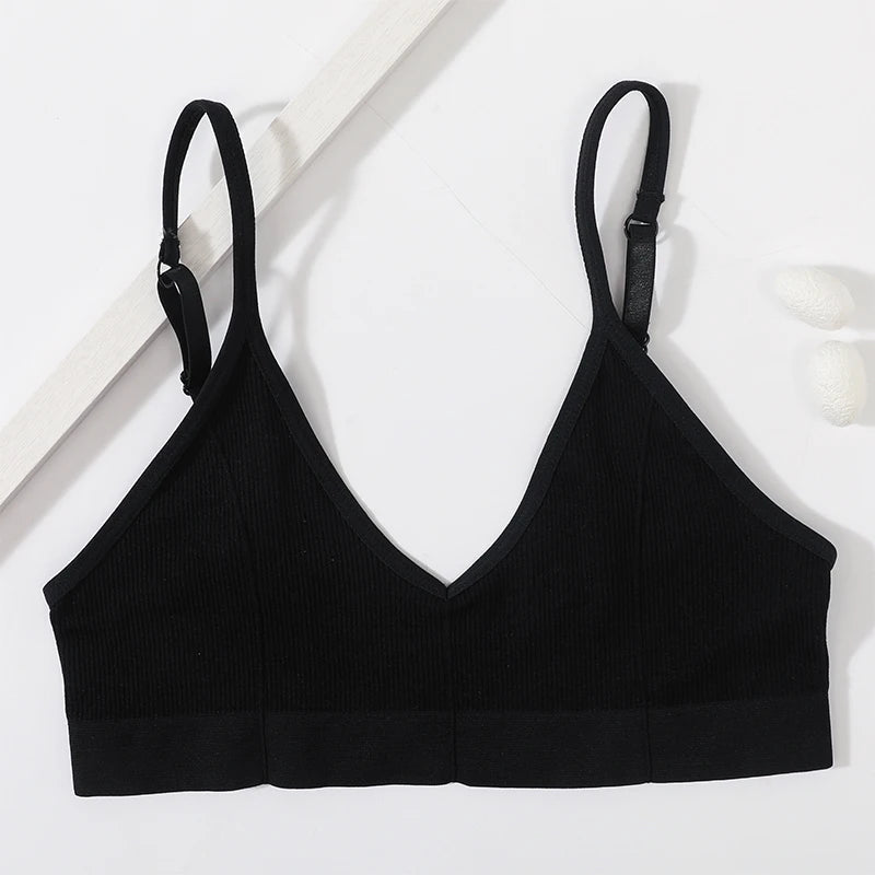 Seamless Tube Tops Bras U-shaped Back Lingerie Bralette Adjust Strap Bandeau Bra Ribbed Sports Underwear The Clothing Company Sydney