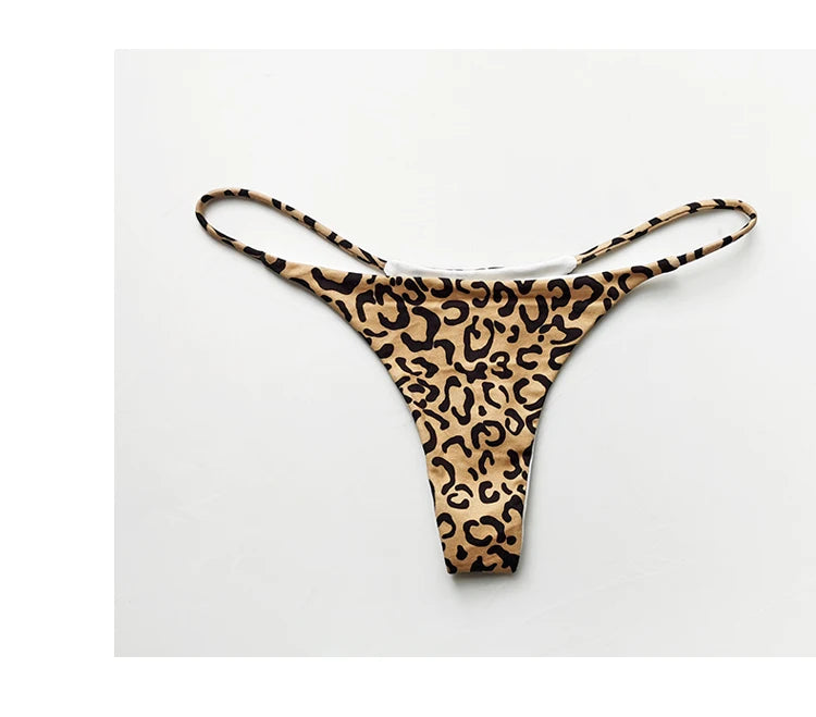 Cotton Leopard G String Women Panties Briefs Thong Low Waist T-back Bikini Underwear Seamless Lingerie - The Clothing Company Sydney